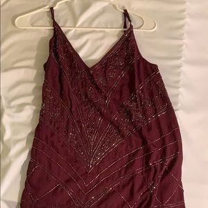 Free people sparkle dress with adjustable straps